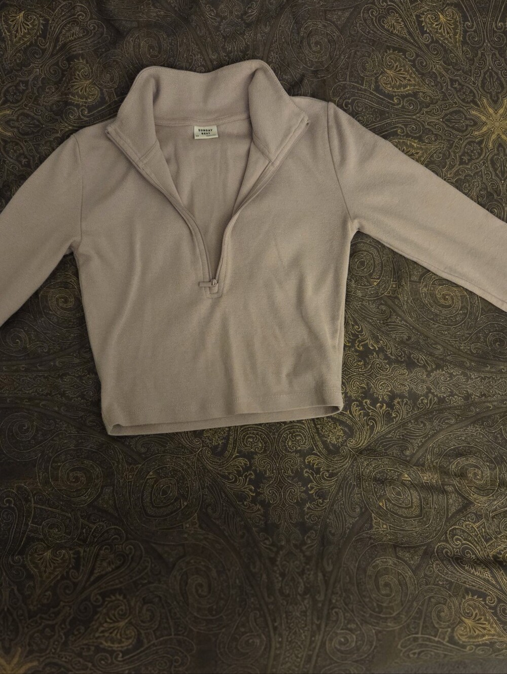 Sunday Best Cropped Half Zip Pullover